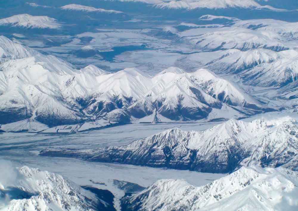 262 - Nueva Zelanda, Alpes de N. Z. - imagenes aereas